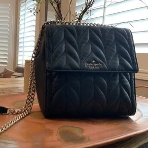 KATE SPADE LEATHER BACK PACK PURSE WITH ADJUSTABLE CHAIN